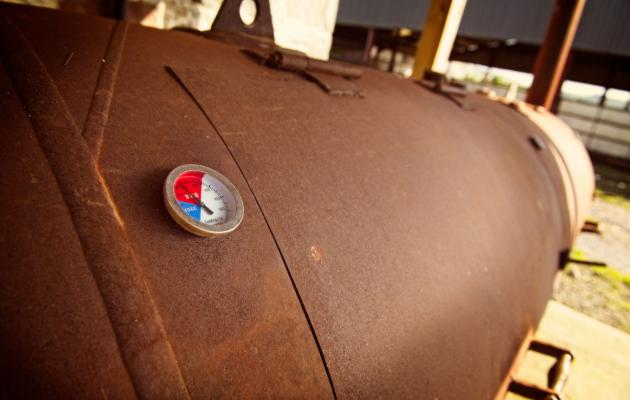 The smoker at  Potterland Farm and Smokery