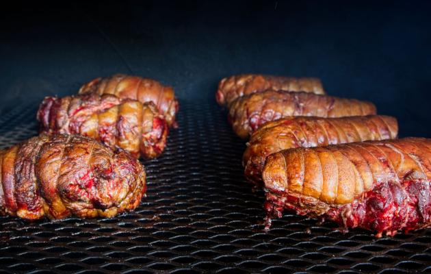 Lamb smoking at Potterland Farm and Smokery