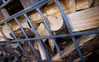 Wood stack for the Potterland smoker