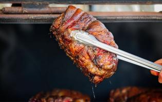 Lamb smoking at Potterland Farm and Smokery